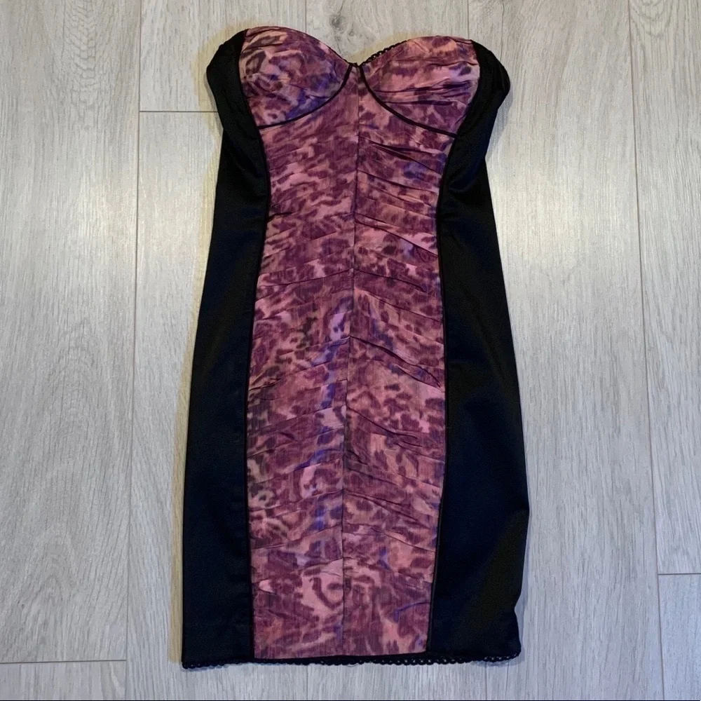 Bebe size XS ruched taffeta dress NWT - Picture 15 of 16